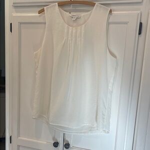 Coldwater Creek Cream Sleeveless Pintuck Camisole